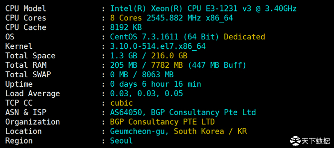 天下数据韩国CN2服务器详细评测及配置分析，了解亚洲数据中心选择插图4
