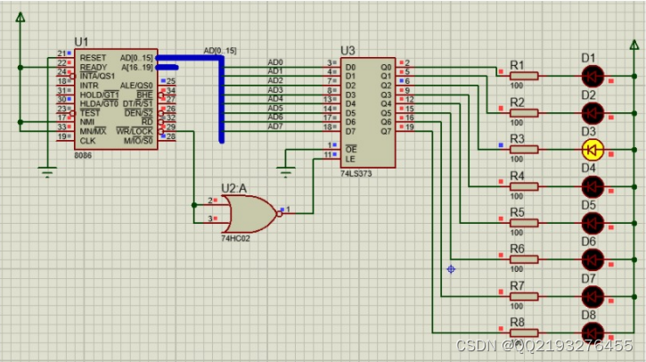 揭秘8086單片機流水燈控制電路設計：硬件與軟件的完美結合插圖