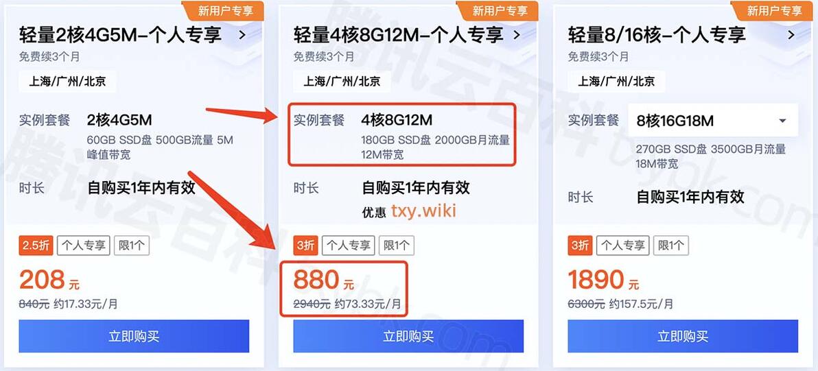 2024年最新4核8G云服务器租赁价格表及性能测评：腾讯云、华为云、京东云、阿里云价格对比插图2